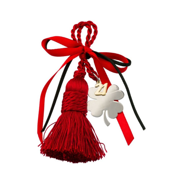 Stainless steel charm with tassel