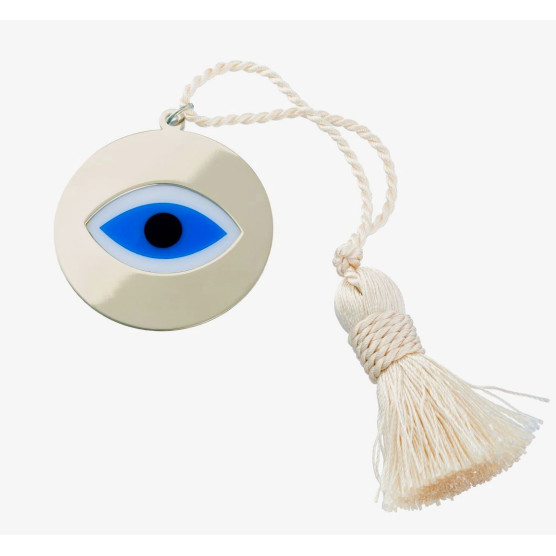 Stainless steel eye charm with tassel