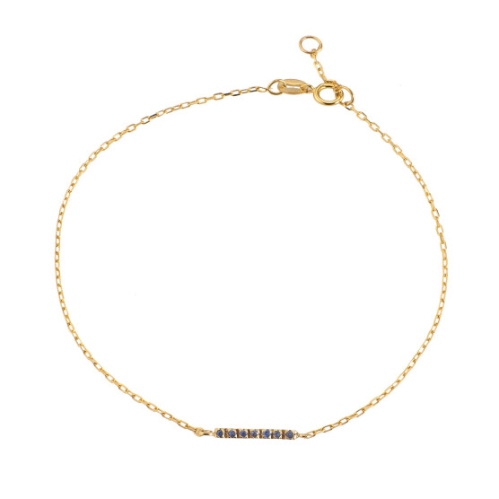 Row bracelet with sapphires