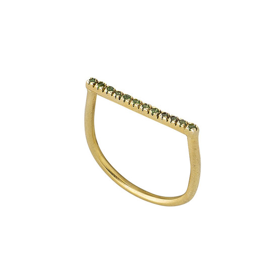 Thin barrel ring with row of chavorites