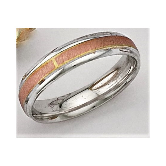 Two-tone wedding rings