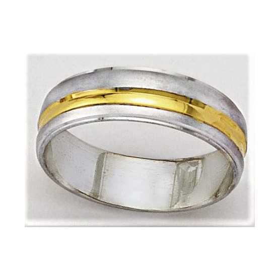 Two-tone wedding rings