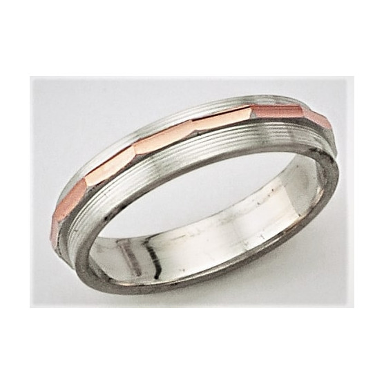 Two-tone wedding rings