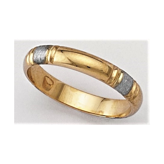 Two-tone wedding rings