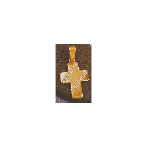 Cross with diagonal zircon