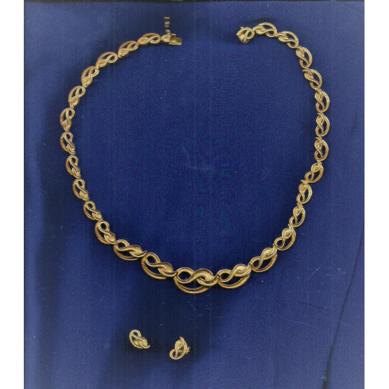 Necklaces & earrings handmade K18