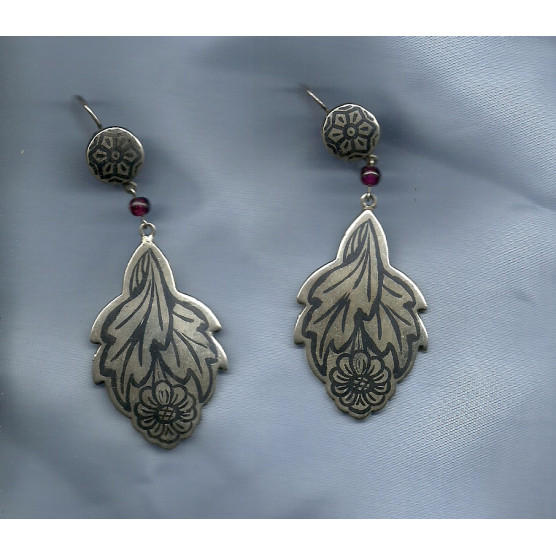 Traditional handmade satin earrings