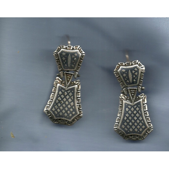 Traditional handmade satin earrings