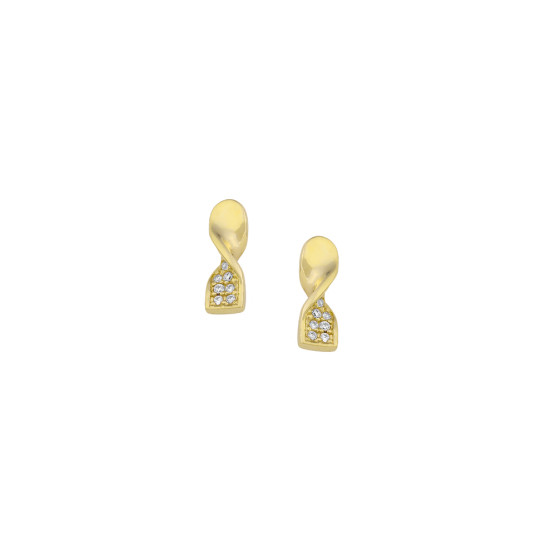 Earrings studded in yellow gold