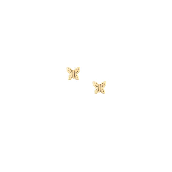 Earrings studded in yellow gold