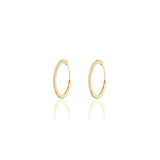 Earrings hoops in yellow gold