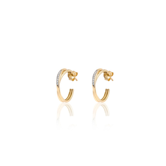 Earrings hoops in yellow gold