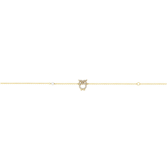 Bracelet in yellow gold with owl element