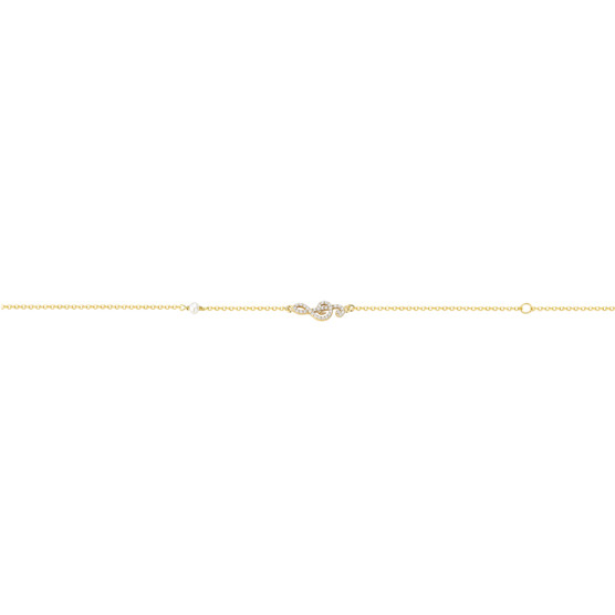 Bracelet in yellow gold with note element