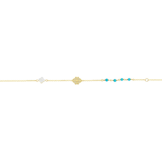 Bracelet in yellow gold with cross element