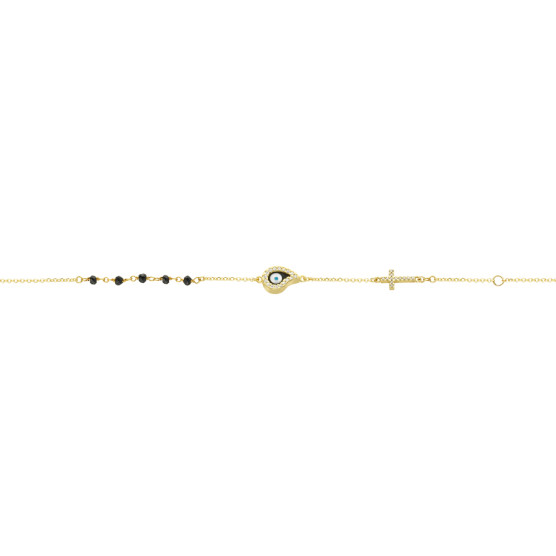 Bracelet in yellow gold with eye element