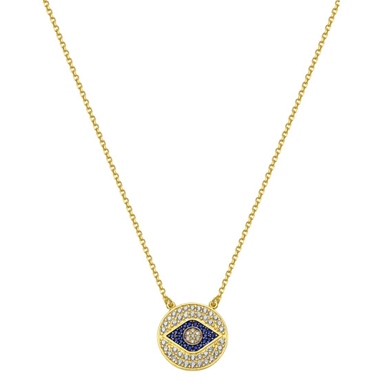 Necklace in yellow gold with lyrics o eye