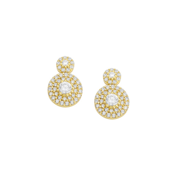 Earrings studded in yellow gold