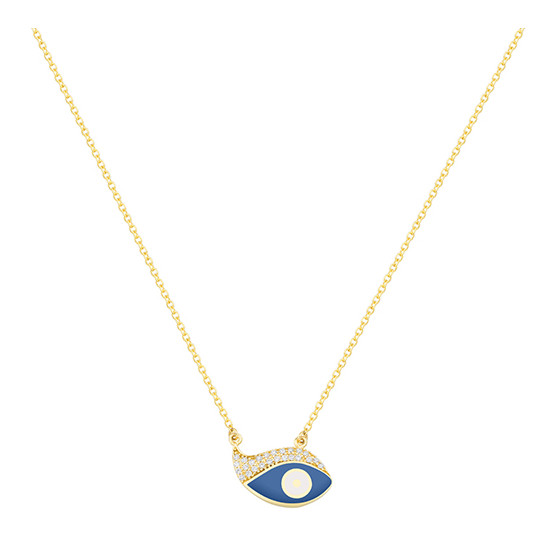 Necklace In Yellow Gold With Enamel