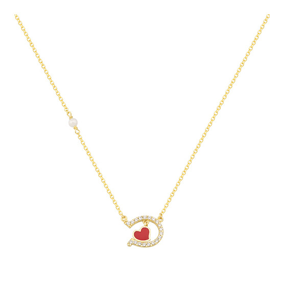 Necklace In Yellow Gold With Enamel