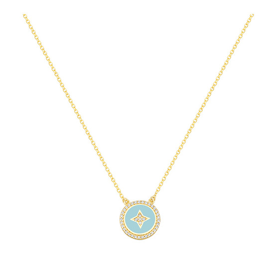 Necklace In Yellow Gold With Enamel