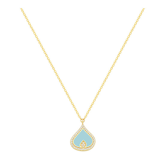 Necklace In Yellow Gold With Enamel