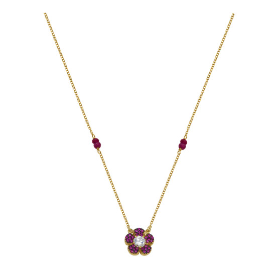 Necklace In Yellow Gold With Flower Element