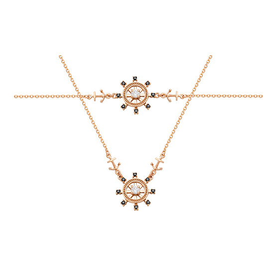 Necklace - Bracelet In Rose Gold