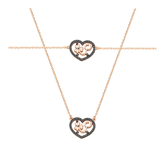 Necklace - Bracelet In Rose Gold