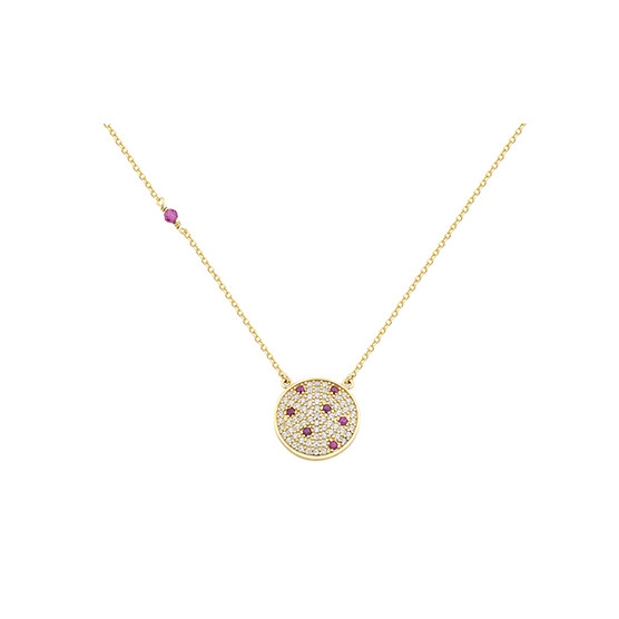 Necklace In Yellow Gold With Zircon