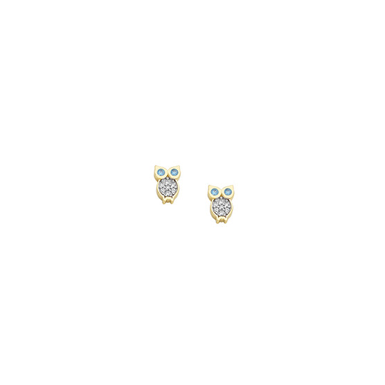Earrings Studded In Yellow Gold With Zircon