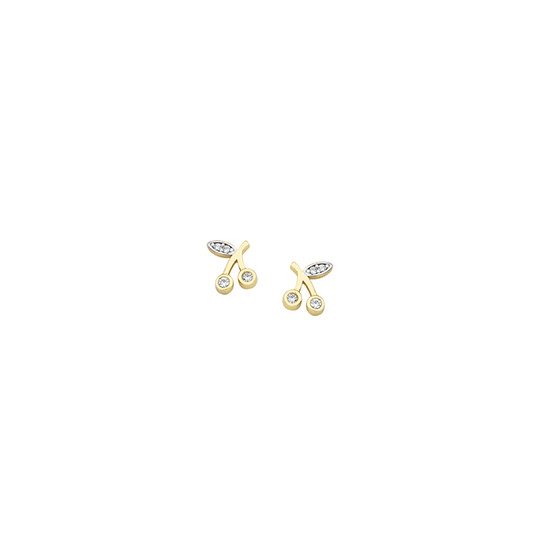 Σκουλαρίκια Καρφωτά Σε Κίτρινο Χρυσό Με Ζιργκόν