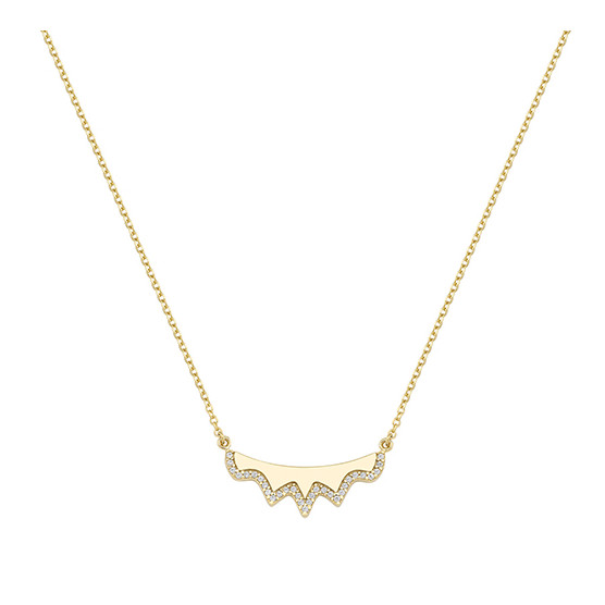 Necklace in Yellow Gold with Zircon