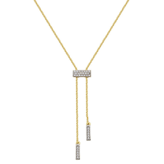 Necklace In Yellow Gold With Zircon