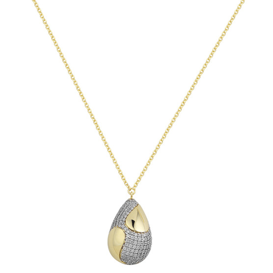 Necklace In Yellow Gold With Zircon