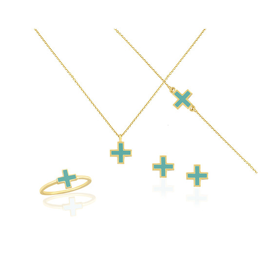 Set in Yellow Gold With Enamel