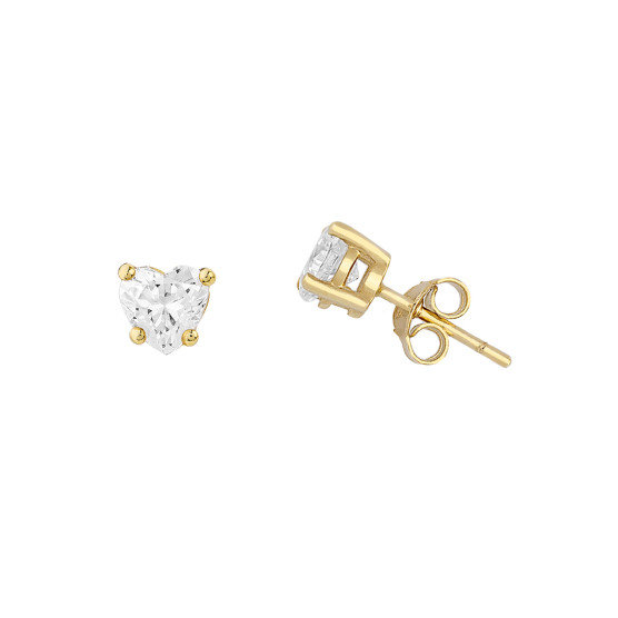 Single Stone Earring In Yellow Gold