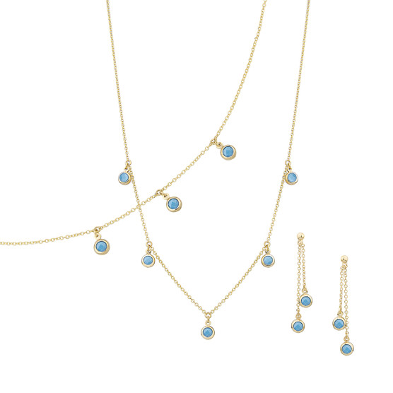 Set In Yellow Gold With Double Stones