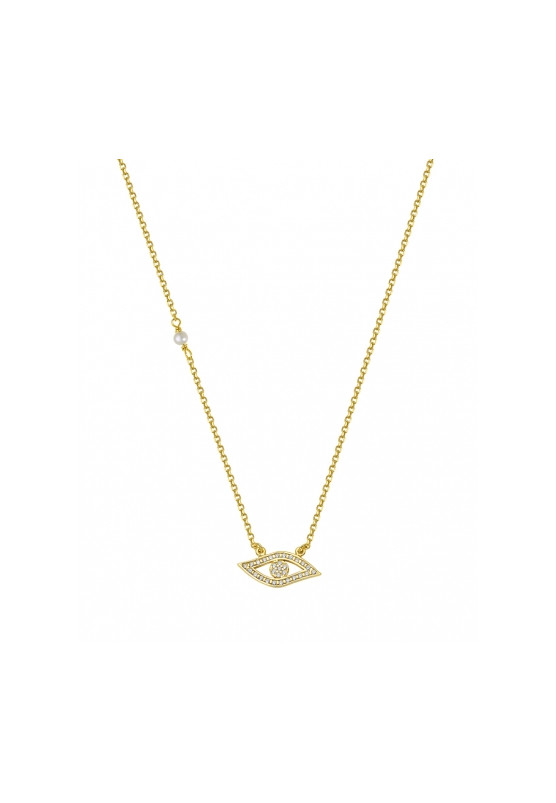 Necklace in yellow gold with eye