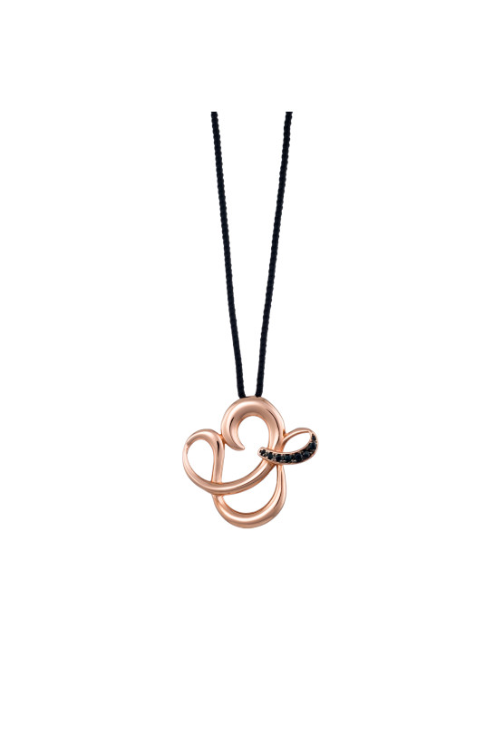 Brass necklace with rose gold