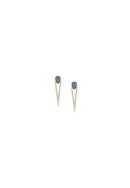 Earrings Studded In Rose Gold With Zircon