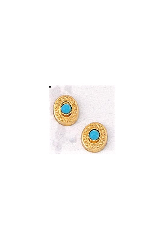 Earrings with oval frame